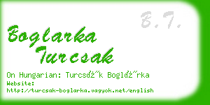 boglarka turcsak business card